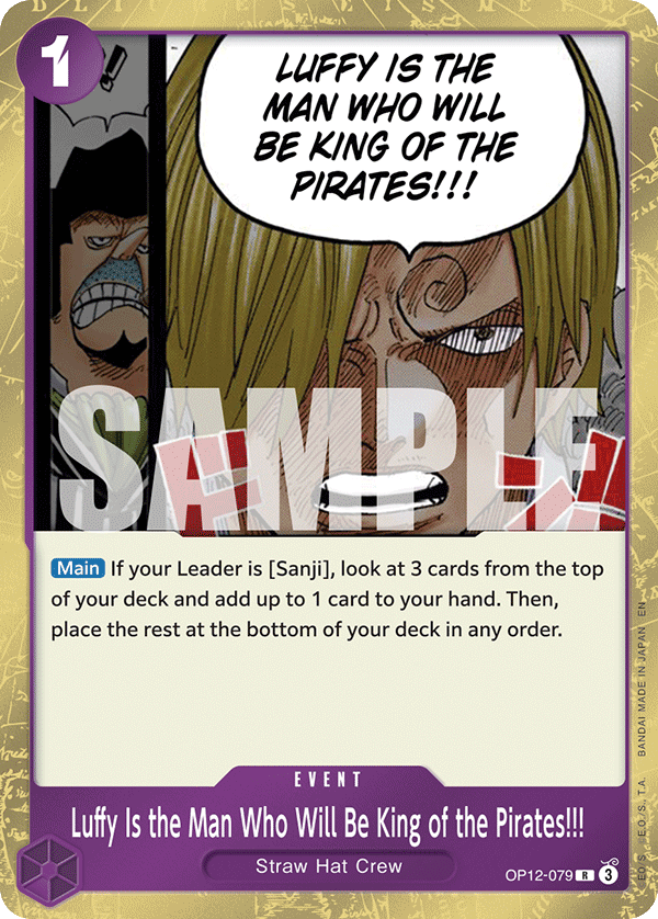 Luffy Is the Man Who Will Be King of the Pirates!!! · Legacy of the Master · カード番号OP12-079 · 英語 · 加工・状態は未確認