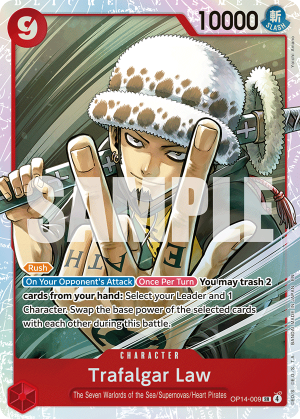 Trafalgar Law - OP14-009 · The Azure Sea's Seven · カード番号OP14-009 · 英語 · 加工・状態は未確認