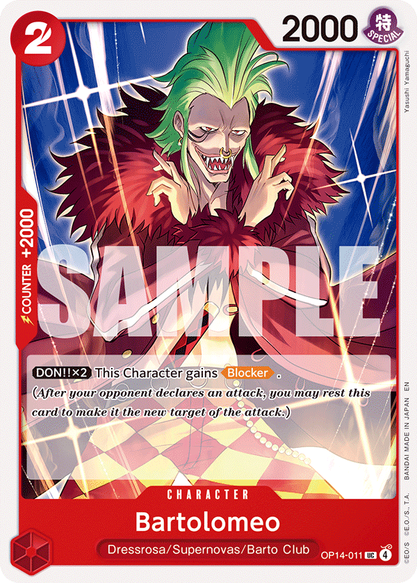 Bartolomeo · The Azure Sea's Seven · カード番号OP14-011 · 英語 · 加工・状態は未確認