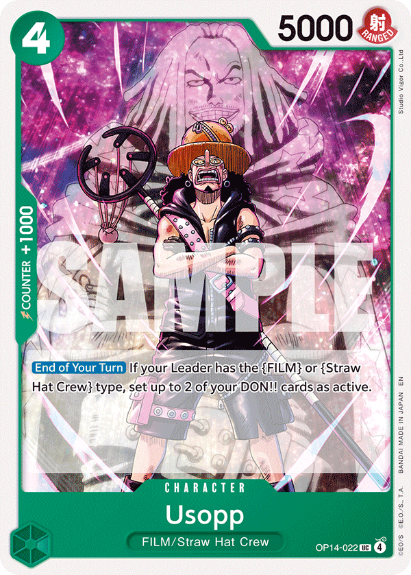 Usopp · The Azure Sea's Seven · カード番号OP14-022 · 英語 · 加工・状態は未確認