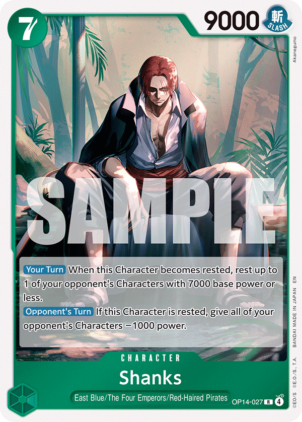 Shanks · The Azure Sea's Seven · カード番号OP14-027 · 英語 · 加工・状態は未確認