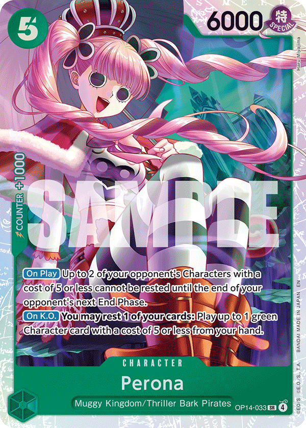 Perona - OP14-033 · The Azure Sea's Seven · カード番号OP14-033 · 英語 · 加工・状態は未確認