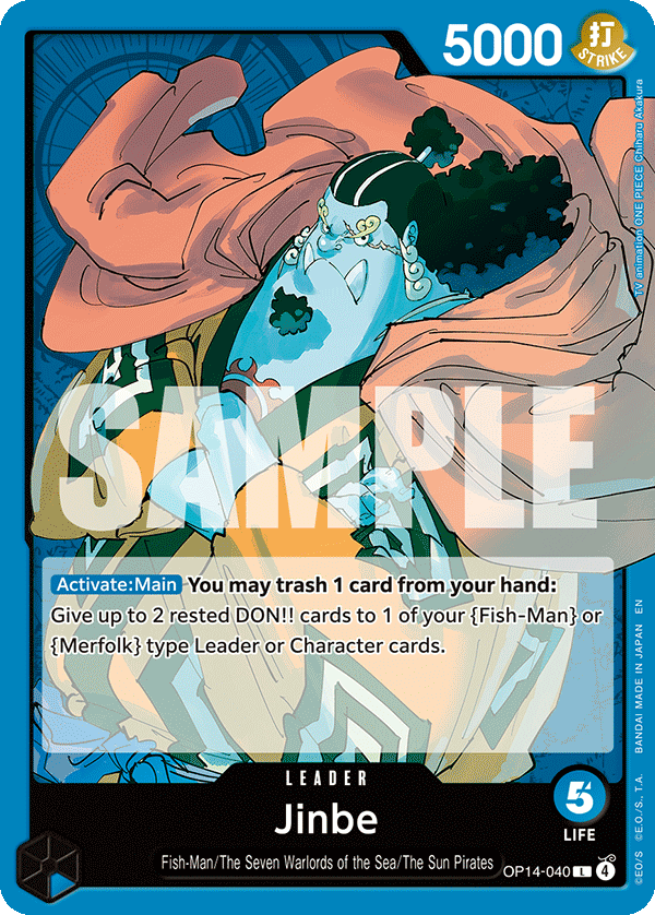 Jinbe - OP14-040 · The Azure Sea's Seven · カード番号OP14-040 · 英語 · 加工・状態は未確認