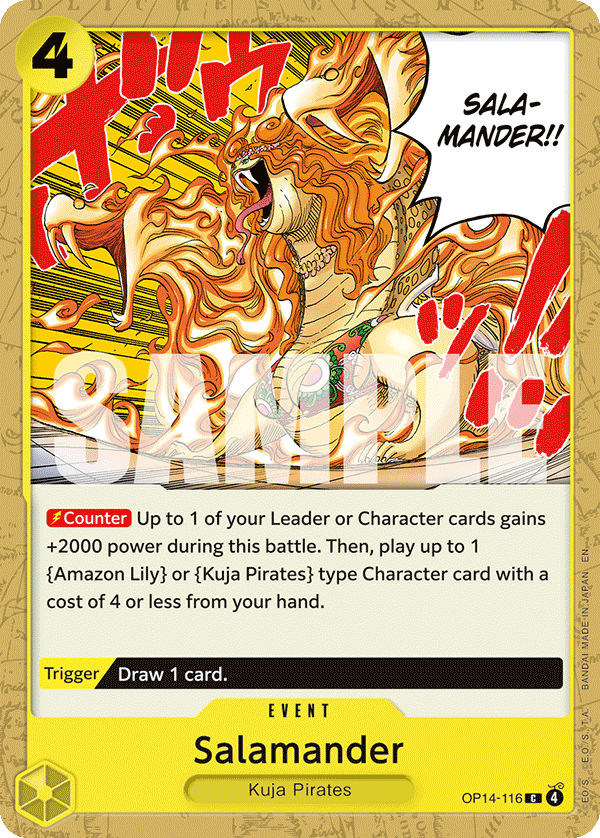 Salamander · The Azure Sea's Seven · カード番号OP14-116 · 英語 · 加工・状態は未確認