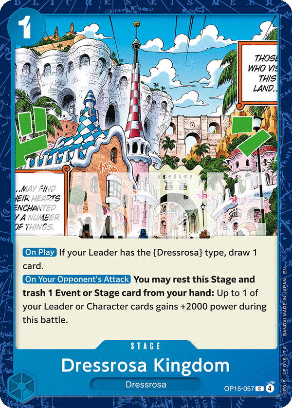 Dressrosa Kingdom · Adventure on Kami's Island · カード番号OP15-057 · 英語 · 加工・状態は未確認