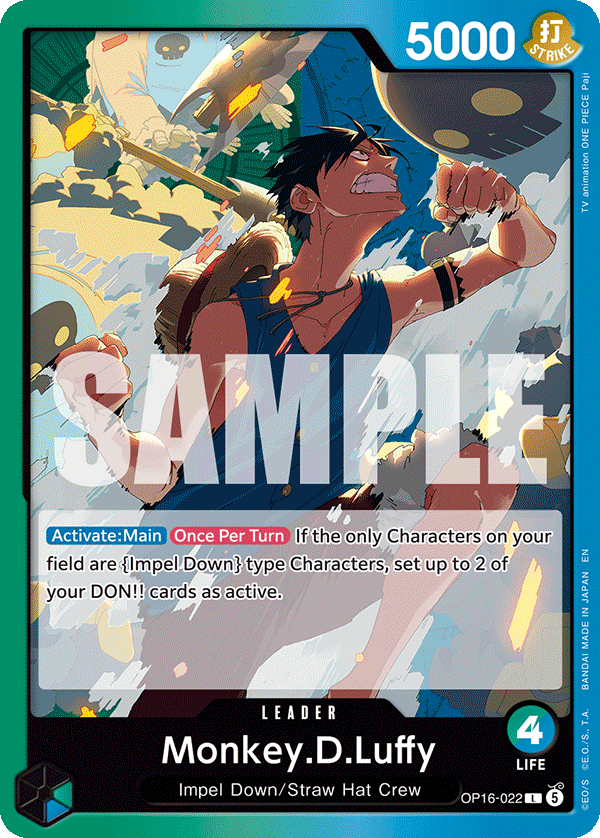 Monkey.D.Luffy (022) · The Time of Battle · カード番号OP16-022 · 英語 · 加工・状態は未確認