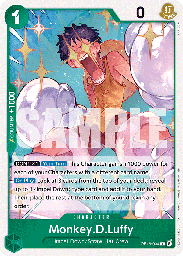 Monkey.D.Luffy (034) · The Time of Battle · カード番号OP16-034 · 英語 · 加工・状態は未確認