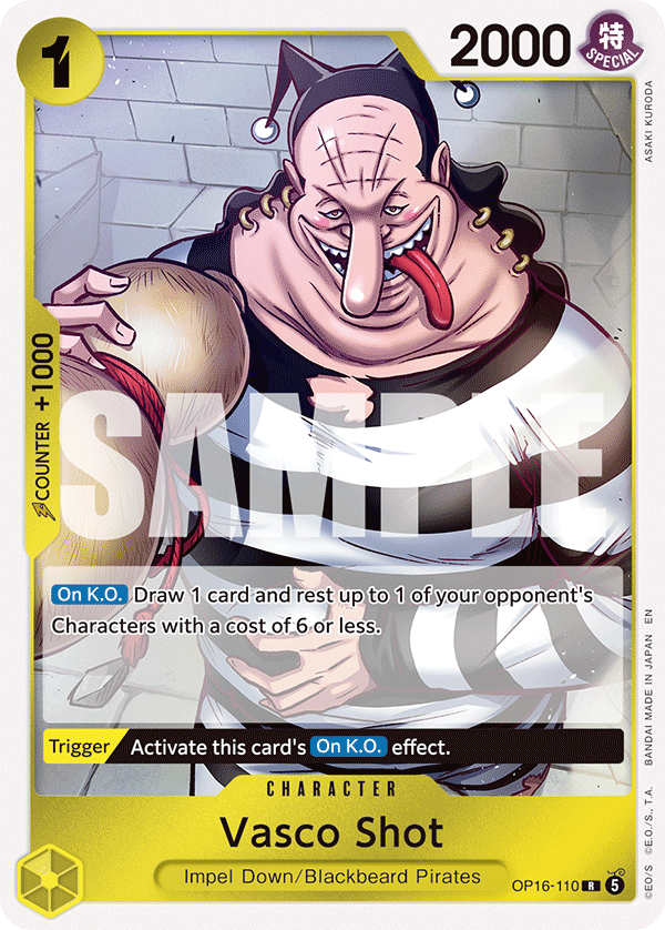 Vasco Shot · The Time of Battle · カード番号OP16-110 · 英語 · 加工・状態は未確認