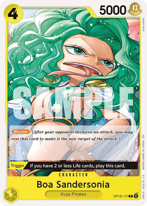 Boa Sandersonia · The Time of Battle · カード番号OP16-111 · 英語 · 加工・状態は未確認