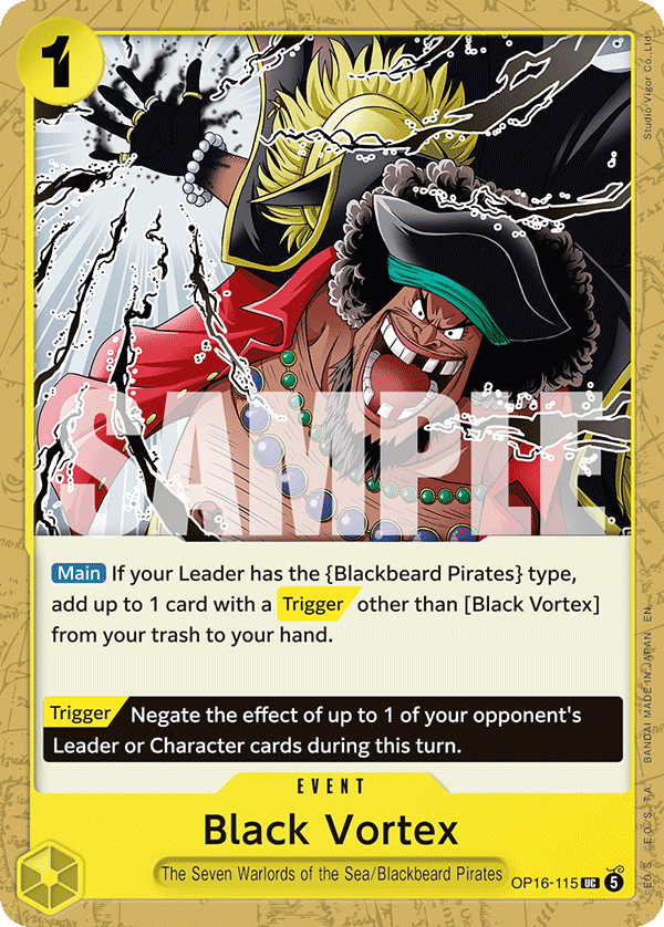 Black Vortex · The Time of Battle · カード番号OP16-115 · 英語 · 加工・状態は未確認