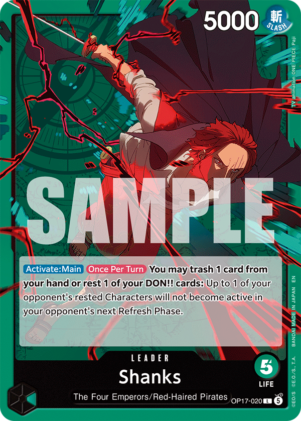 Shanks (020) · The World's Strongest Warriors · カード番号OP17-020 · 英語 · 加工・状態は未確認