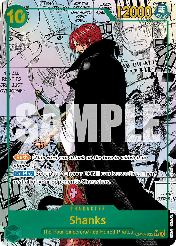 Shanks (022) (Manga) · The World's Strongest Warriors · カード番号OP17-022 · 英語 · 加工・状態は未確認