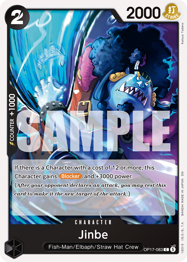 Jinbe (083) · The World's Strongest Warriors · カード番号OP17-083 · 英語 · 加工・状態は未確認
