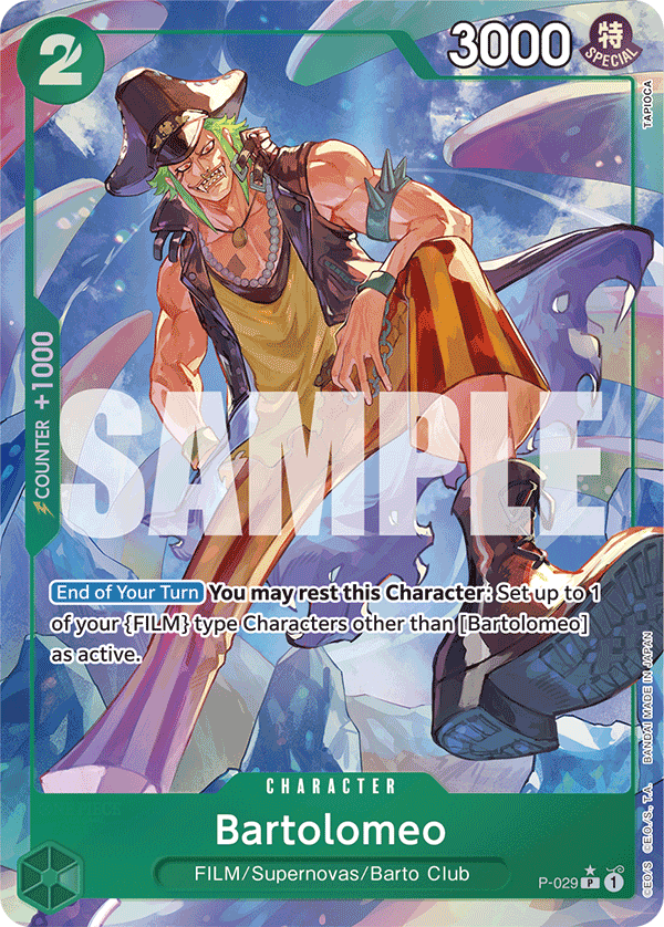 Bartolomeo (P-029) (Full Art) · Premium Booster -The Best- · カード番号P-029 · 英語 · 加工・状態は未確認