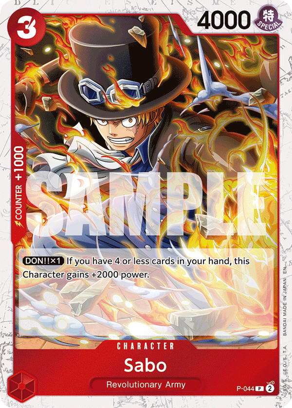 Sabo - P-044 (Pirate Foil) · Premium Booster -The Best- Vol. 2 · カード番号P-044 · 英語 · 加工・状態は未確認