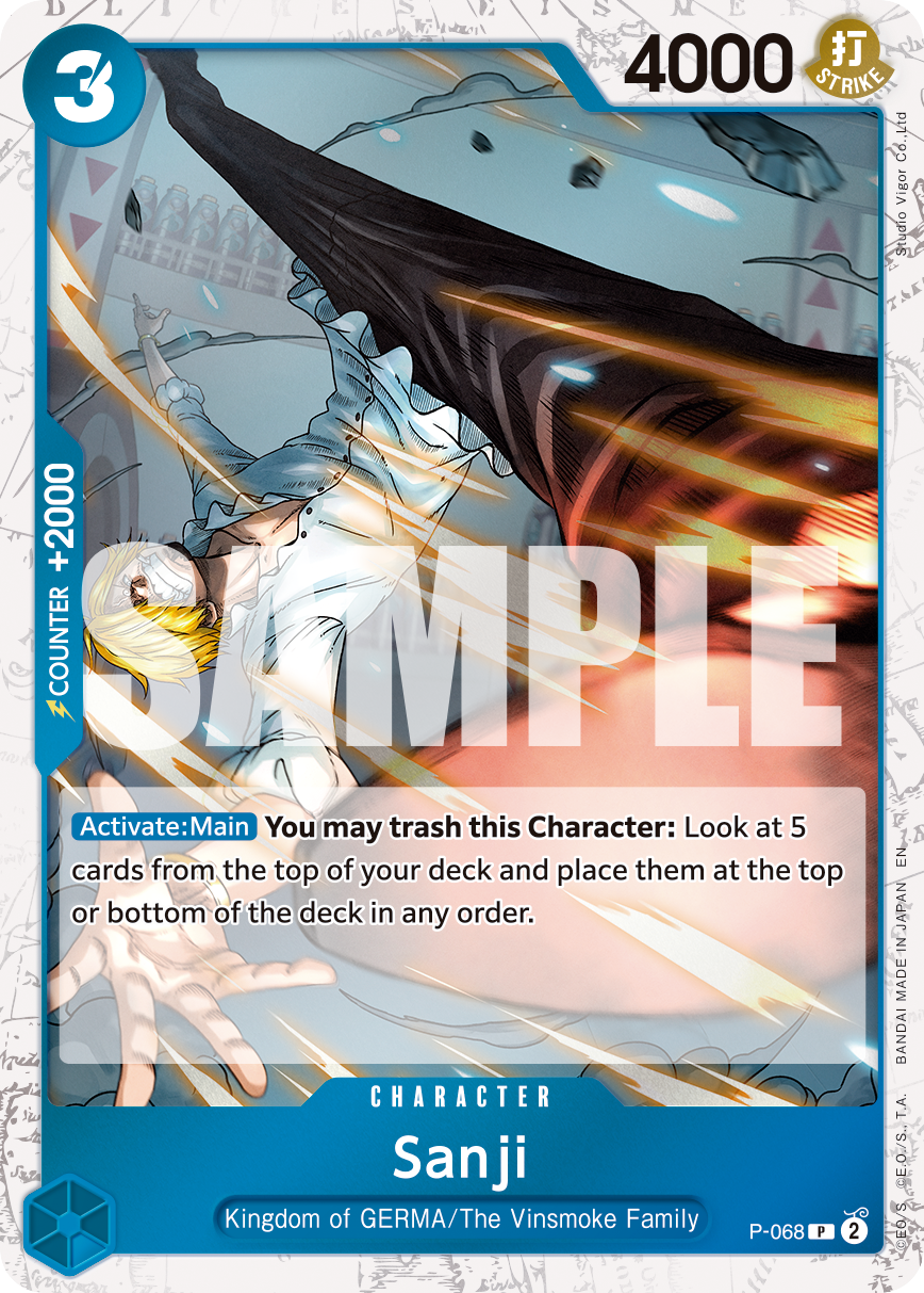 Sanji - P-068 (Pirate Foil) · Premium Booster -The Best- Vol. 2 · カード番号P-068 · 英語 · 加工・状態は未確認