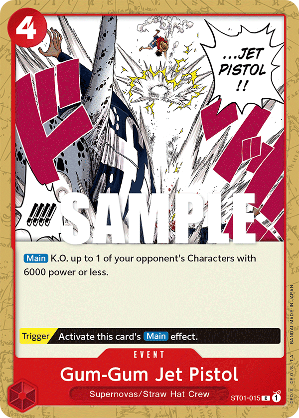 Gum-Gum Jet Pistol · Starter Deck 1: Straw Hat Crew · カード番号ST01-015 · 英語 · 加工・状態は未確認