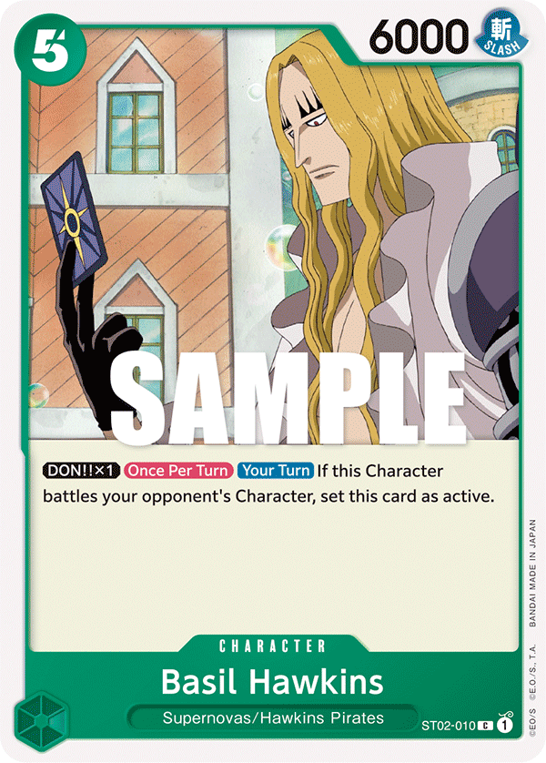 Basil Hawkins · Starter Deck 2: Worst Generation · カード番号ST02-010 · 英語 · 加工・状態は未確認