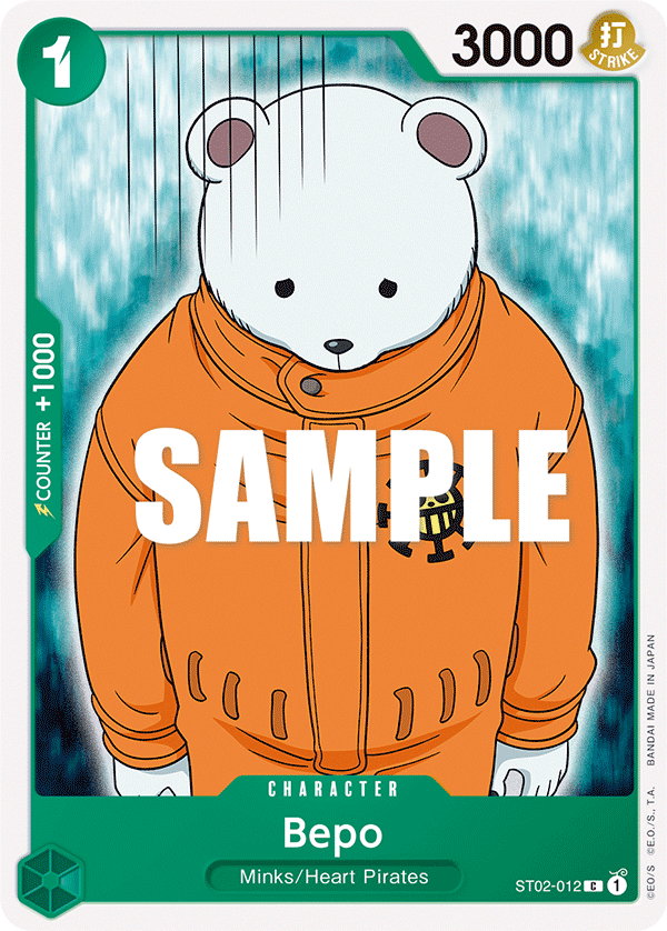 Bepo · Starter Deck 2: Worst Generation · カード番号ST02-012 · 英語 · 加工・状態は未確認