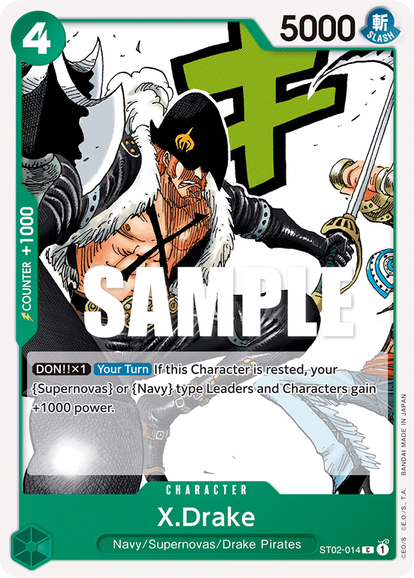 X.Drake · Starter Deck 2: Worst Generation · カード番号ST02-014 · 英語 · 加工・状態は未確認