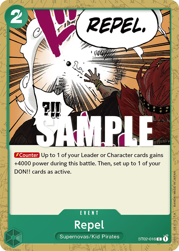 Repel · Starter Deck 2: Worst Generation · カード番号ST02-016 · 英語 · 加工・状態は未確認