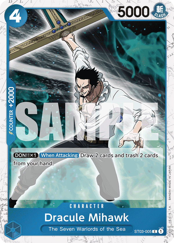 Dracule Mihawk (ST03-005) (Jolly Roger Foil)