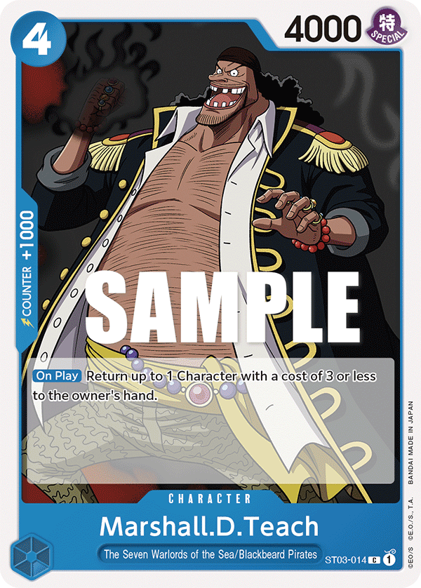 Marshall.D.Teach · Starter Deck 3: The Seven Warlords of The Sea · カード番号ST03-014 · 英語 · 加工・状態は未確認