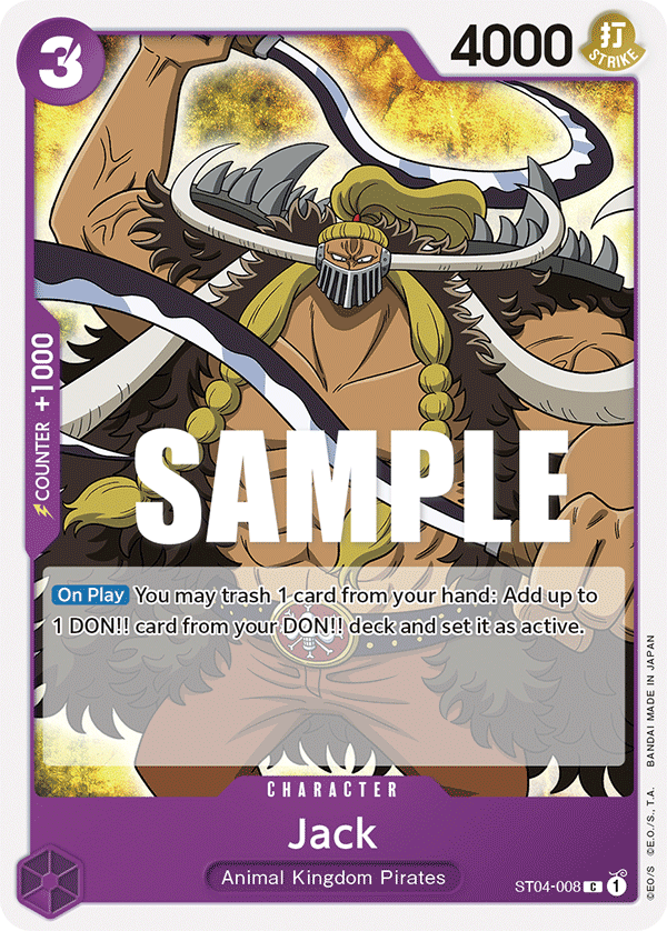 Jack · Starter Deck 4: Animal Kingdom Pirates · カード番号ST04-008 · 英語 · 加工・状態は未確認