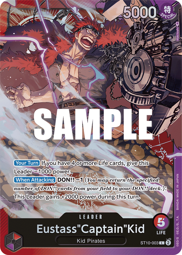 Eustass"Captain"Kid (003) · Ultra Deck: The Three Captains · カード番号ST10-003 · 英語 · 加工・状態は未確認
