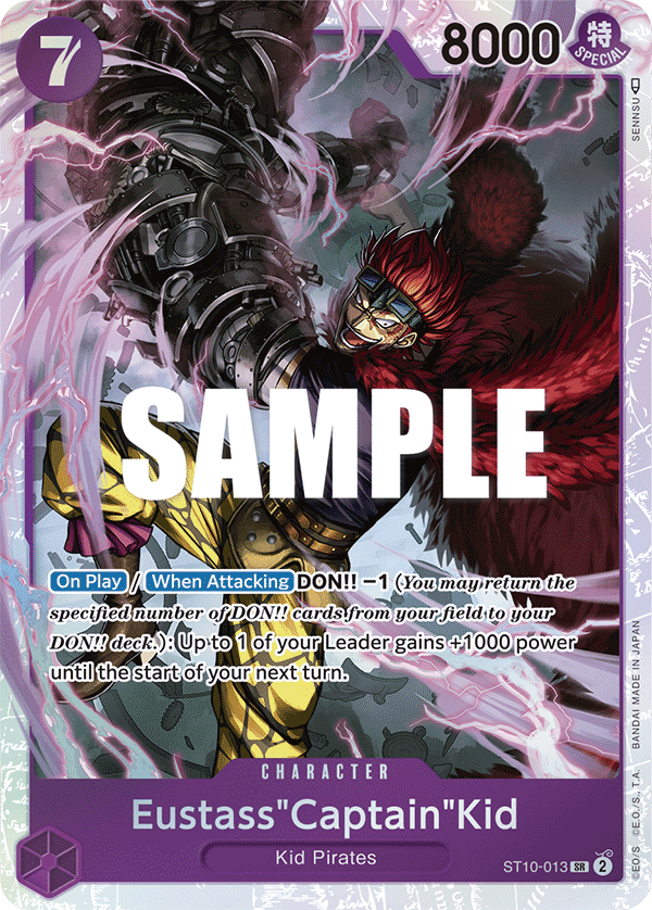 Eustass"Captain"Kid (013) · Ultra Deck: The Three Captains · カード番号ST10-013 · 英語 · 加工・状態は未確認