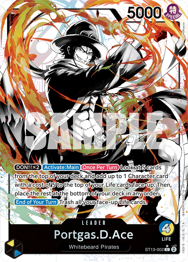 Portgas.D.Ace (002) (Parallel) · Ultra Deck: The Three Brothers · カード番号ST13-002 · 英語 · 加工・状態は未確認