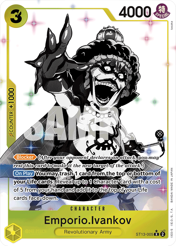 Emporio.Ivankov (Parallel) · Ultra Deck: The Three Brothers · カード番号ST13-005 · 英語 · 加工・状態は未確認