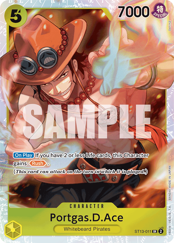Portgas.D.Ace (011) · Ultra Deck: The Three Brothers · カード番号ST13-011 · 英語 · 加工・状態は未確認