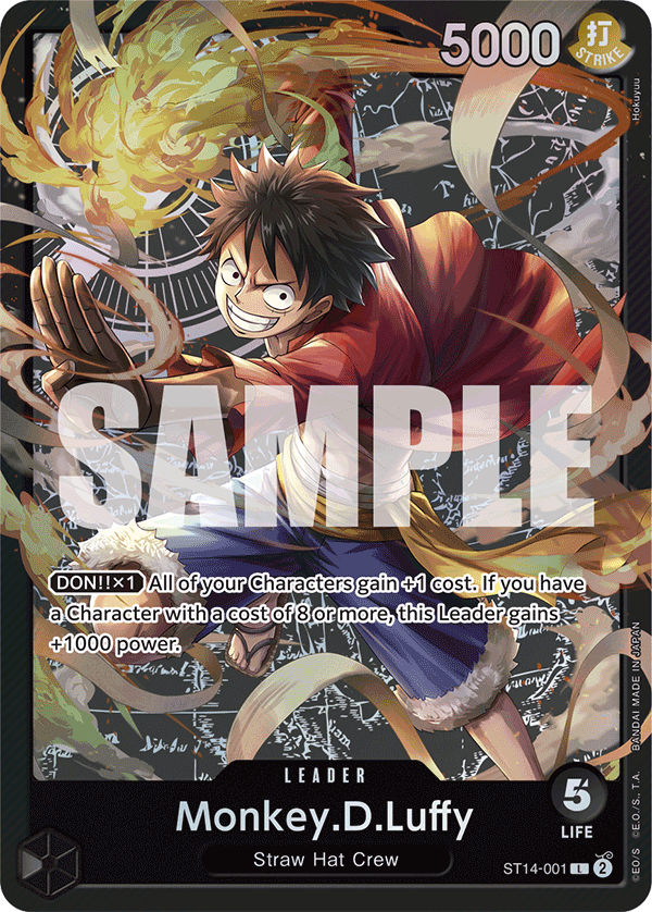 Monkey.D.Luffy (001) · Starter Deck 14: 3D2Y · カード番号ST14-001 · 英語 · 加工・状態は未確認