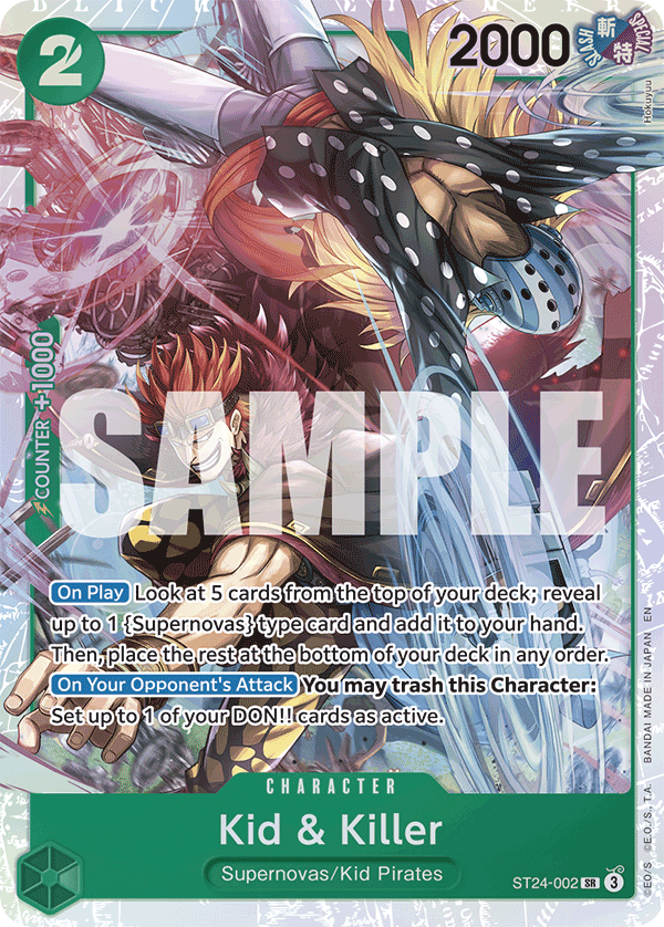 Kid & Killer · Starter Deck 24: GREEN Jewelry Bonney · カード番号ST24-002 · 英語 · 加工・状態は未確認