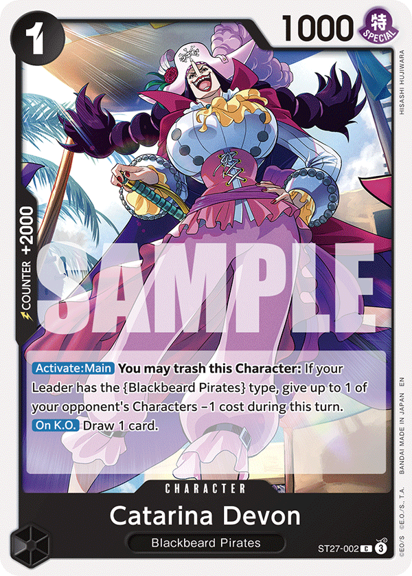 Catarina Devon · Starter Deck 27: BLACK Marshall.D.Teach · カード番号ST27-002 · 英語 · 加工・状態は未確認