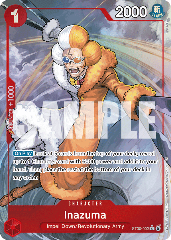 Inazuma (Full Art) · Starter Deck EX: Luffy & Ace · カード番号ST30-002 · 英語 · 加工・状態は未確認