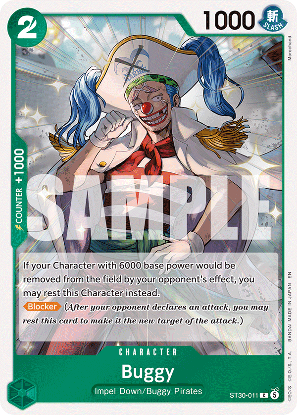 Buggy · Starter Deck EX: Luffy & Ace · カード番号ST30-011 · 英語 · 加工・状態は未確認