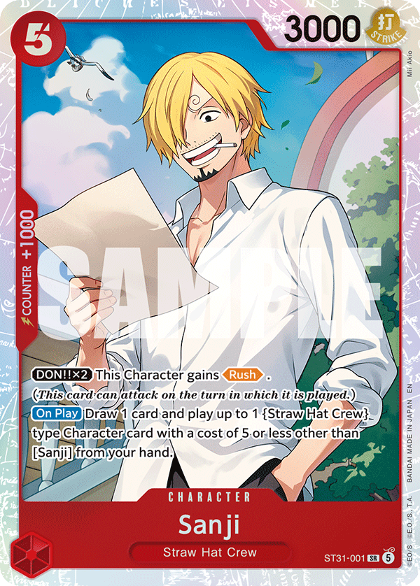 Sanji · Starter Deck 31: RED Monkey.D.Luffy · カード番号ST31-001 · 英語 · 加工・状態は未確認