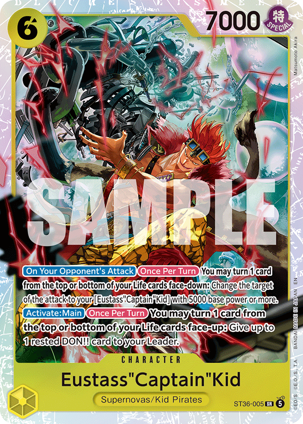 Eustass"Captain"Kid (ST36-005) · Starter Deck 36: YELLOW Eustass"Captain"Kid · カード番号ST36-005 · 英語 · 加工・状態は未確認