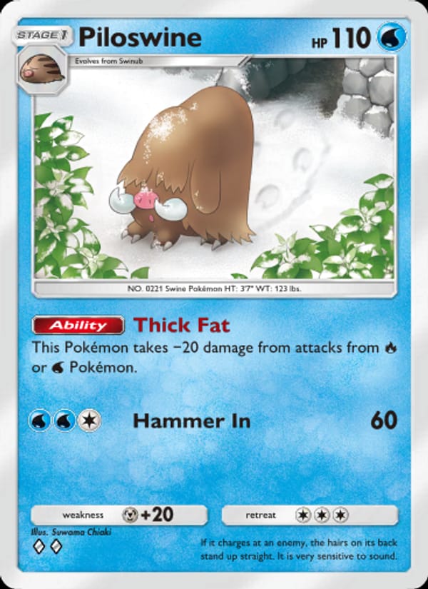 Piloswine · Space-Time Smackdown · カード番号032 · 英語 · normal · standard