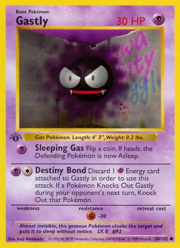 Gastly · Base Set · カード番号50 · 英語 · normal · unlimited · standard