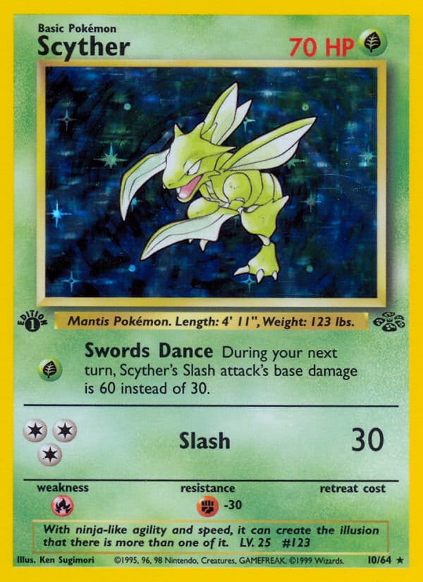 Scyther · Jungle · カード番号10 · 英語 · holo · standard