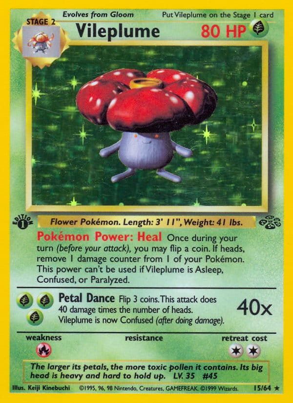 Vileplume · Jungle · カード番号15 · 英語 · holo · standard