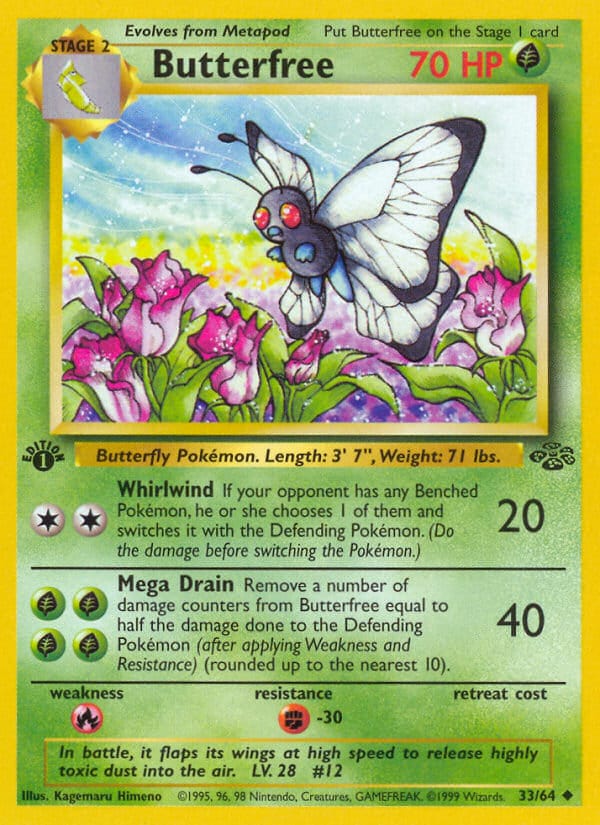 Butterfree · Jungle · カード番号33 · 英語 · normal · standard