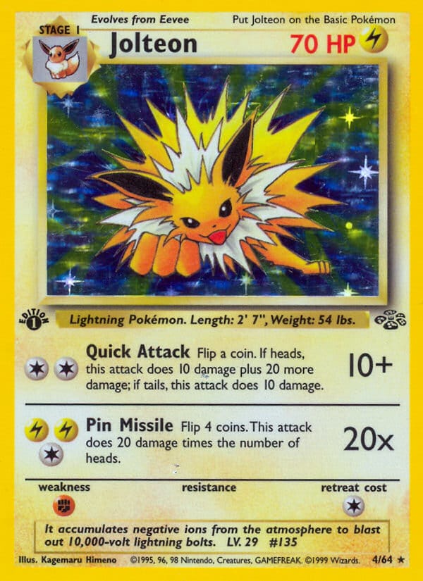 Jolteon · Jungle · カード番号4 · 英語 · holo · standard