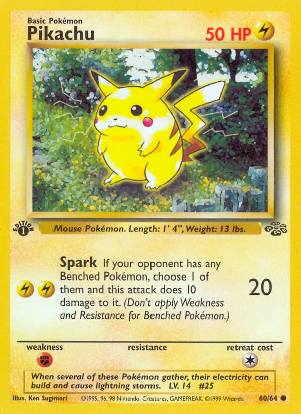 Pikachu · Jungle · カード番号60 · 英語 · normal · standard