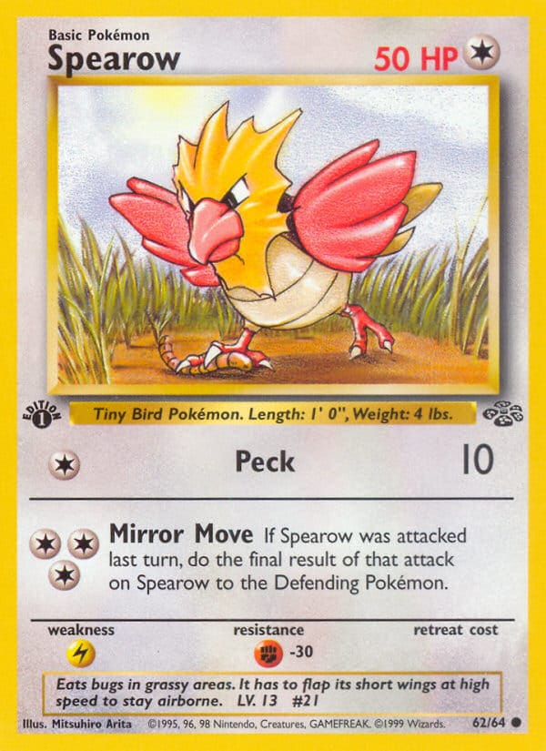 Spearow · Jungle · カード番号62 · 英語 · normal · standard