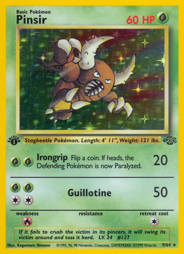 Pinsir · Jungle · カード番号9 · 英語 · holo · standard