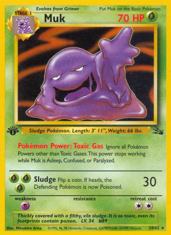 Muk · Fossil · カード番号28 · 英語 · normal · standard